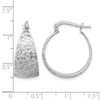 Sterling Silver Rhodium-plated Textured Hoop Earrings - Birthstone Company