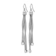 Sterling Silver Rh-pl Twist Texture Wrapped 2-strand Twist Earring - Birthstone Company