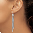 Sterling Silver Rh-pl Twist Texture Wrapped 2-strand Twist Earring - Birthstone Company