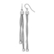 Sterling Silver Rh-pl Twist Texture Wrapped 2-strand Twist Earring - Birthstone Company