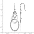 Sterling Silver Rh-plated Polished/Textured Ovals Dangle Earrings - Birthstone Company