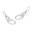 Sterling Silver Rh-plated Polished/Textured Ovals Dangle Earrings - Birthstone Company