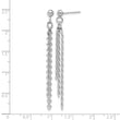 Sterling Silver Rh-plated Polished 3-Strand Post Dangle Earrings - Birthstone Company