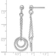 Sterling Silver Rh-plated Polished Circles on Chain Dangle Earring - Birthstone Company