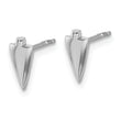Sterling Silver Rh-plated Polished Arrowhead Post Earrings