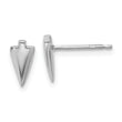 Sterling Silver Rh-plated Polished Arrowhead Post Earrings