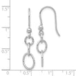Sterling Silver Rh-plated Polished Graduated Circle Dangle Earring