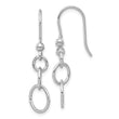 Sterling Silver Rh-plated Polished Graduated Circle Dangle Earring