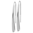 Sterling Silver Rhodium-plate Polished Drop Bar Threader Earrings