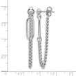 Sterling Silver Rhodium-plated Post Chain Dangle Earrings - Birthstone Company