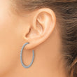 Sterling Silver Rhodium-plated Polished J-Hoop Earrings - Birthstone Company