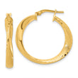 Sterling Silver Gold-plated Polished Hoop Earrings
