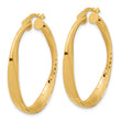 Sterling Silver Gold-plated Polished Hoop Earrings