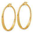 Sterling Silver Gold-plated Polished Hoop Earrings
