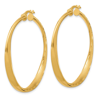Sterling Silver Gold-plated Polished Hoop Earrings