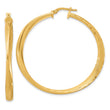 Sterling Silver Gold-plated Polished Hoop Earrings