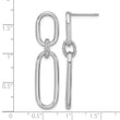 Sterling Silver Rh-plated Polished CZ Dangle Post Earrings - Birthstone Company