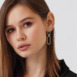 Sterling Silver Rh-plated Polished CZ Dangle Post Earrings - Birthstone Company