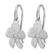 SS RH-plat Radiant Essence Pol/Scratch CZ Flower Earrings - Birthstone Company