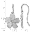 SS RH-plat Radiant Essence Pol/Scratch CZ Flower Earrings - Birthstone Company