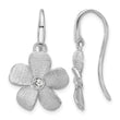 SS RH-plat Radiant Essence Pol/Scratch CZ Flower Earrings - Birthstone Company
