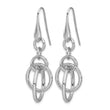 Sterling Silver Rhodium-plated Polished Circle Dangle Earrings - Birthstone Company