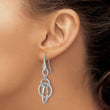 Sterling Silver Rhodium-plated Polished Circle Dangle Earrings - Birthstone Company