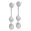 Sterling Silver Rh-plated Radiant Essence Polished/Scratch Earring