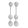 Sterling Silver Rh-plated Radiant Essence Polished/Scratch Earring - Birthstone Company