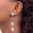 Sterling Silver Rh-plated Radiant Essence Polished/Scratch Earring - Birthstone Company