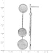 Sterling Silver Rh-plated Radiant Essence Polished/Scratch Earring - Birthstone Company