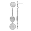 Sterling Silver Rh-plated Radiant Essence Polished/Scratch Earring