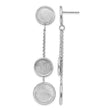Sterling Silver Rh-plated Radiant Essence Polished/Scratch Earring - Birthstone Company