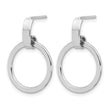 Sterling Silver Rhodium-plated Polished Circle Dangle Earrings - Birthstone Company