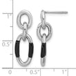 Sterling Silver Rhodium-plated with Enamel Dangle Post Earrings - Birthstone Company
