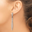 Sterling Silver Rhodium-plated Polished Post Dangle Earrings - Birthstone Company