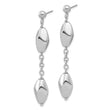 Sterling Silver Rhodium-plated Polished Post Dangle Earrings