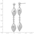 Sterling Silver Rhodium-plated Polished Post Dangle Earrings