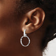 Sterling Silver Rhodium-plated D/C Circles Post Dangle Earrings - Birthstone Company