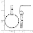 Sterling Silver Rhodium-plated D/C Circles Post Dangle Earrings - Birthstone Company