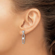 Sterling Silver Rhodium-plated CZ and Crystal Pearl Dangle Earring - Birthstone Company