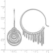 Sterling Silver Polished and Laser-cut Hoop Earrings - Birthstone Company