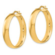 Sterling Silver Gold-Tone Polished Hinged Hoop Earrings