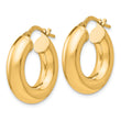 Sterling Silver Gold-Tone Polished Hoop Earrings