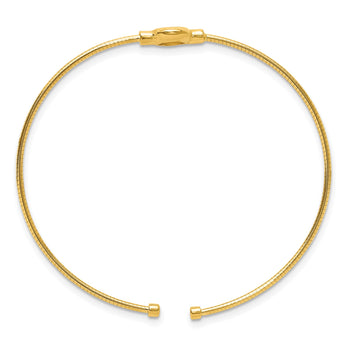 Sterling Silver Gold-plated Polished Opal Cuff Bracelet - Birthstone Company