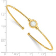 Sterling Silver Gold-plated Polished Opal Cuff Bracelet - Birthstone Company