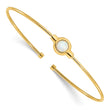 Sterling Silver Gold-plated Polished Opal Cuff Bracelet - Birthstone Company