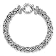 Sterling Silver 925 CZ Bracelet with Polished Textured Design - 7.5