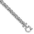 Sterling Silver 925 CZ Bracelet with Polished Textured Design - 7.5