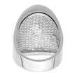 Sterling Silver Rhodium-plated Radiant Essence Ring